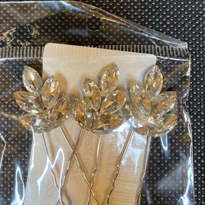 Silver & Clear Rhinestone Hair Pins